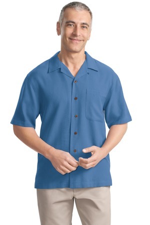 Port Authority Signature - Silk Blend Camp Shirt. S533 • Fitness Wear ...